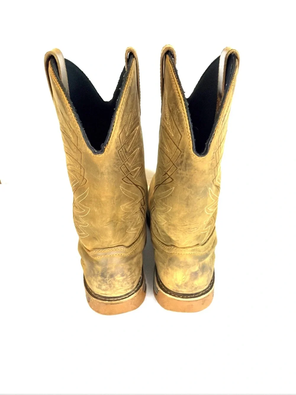 Irish Setter Marshall 83912 Tan Leather Steel Toe Pull On Boots Men Size 13 D